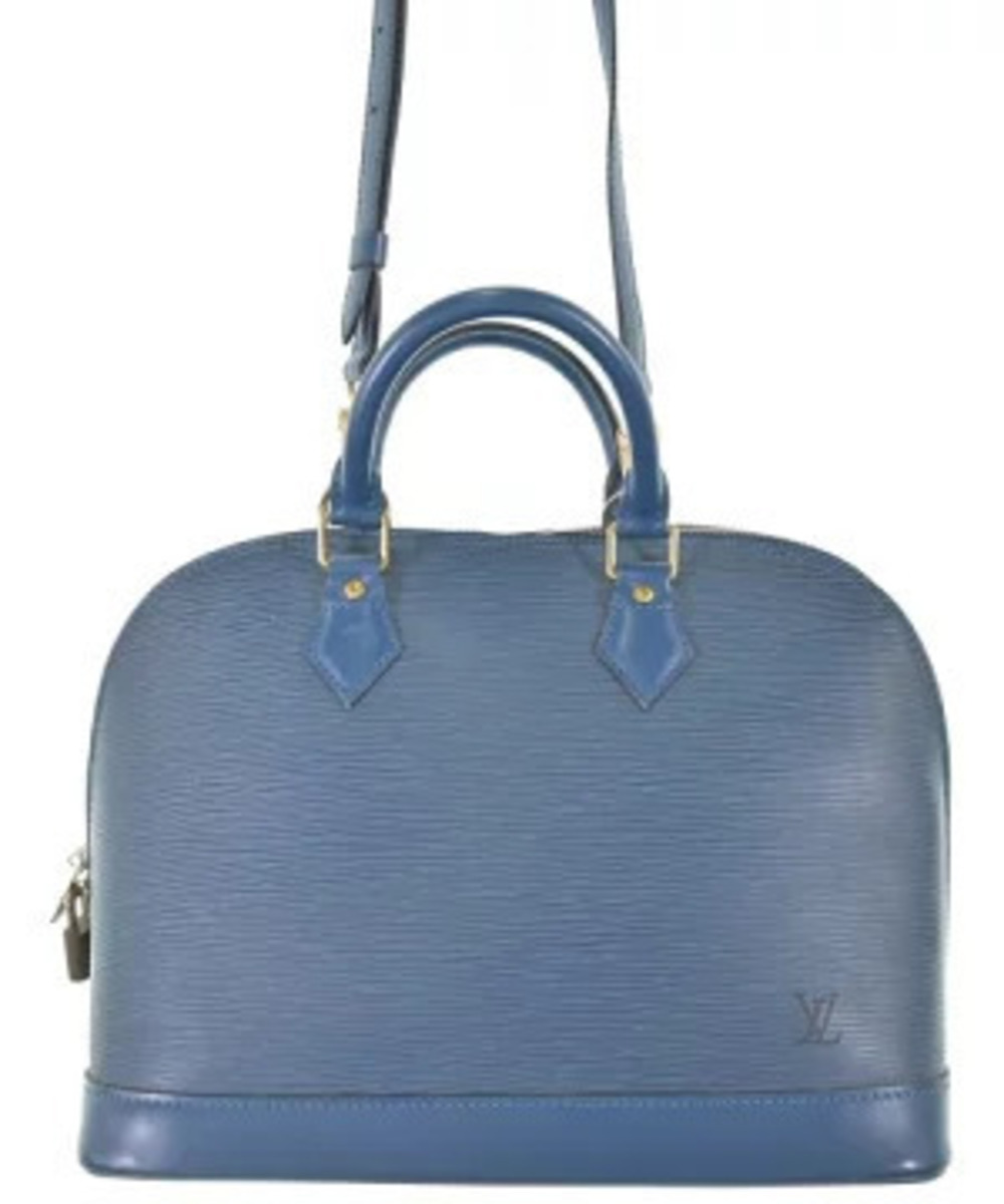 Louis Vuitton Blue Epi Leather Alma handbag textured leather Blue